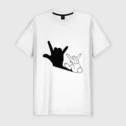 Мужская slim-футболка Тень зайца