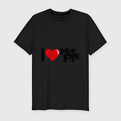 Футболка slim-fit I love Misfits, цвет: черный