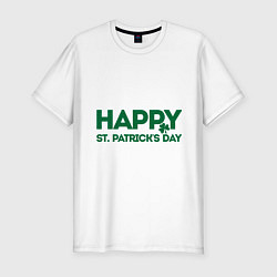 Футболка slim-fit Happy st. Patriks day, цвет: белый