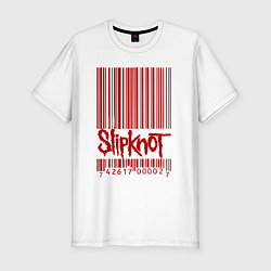 Футболка slim-fit Slipknot: barcode, цвет: белый