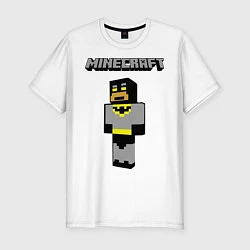 Мужская slim-футболка Minecraft Batman