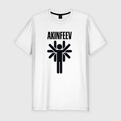 Футболка slim-fit Akinfeev Man, цвет: белый