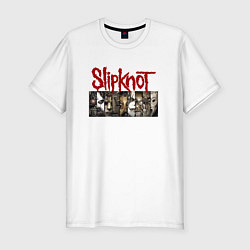 Футболка slim-fit Slipknot Faces, цвет: белый