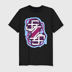 Футболка slim-fit Skrillex: purple style, цвет: черный