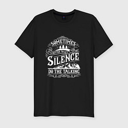 Футболка slim-fit Silence do the talking, цвет: черный