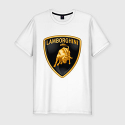 Мужская slim-футболка Lamborghini logo