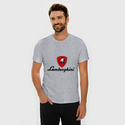 Футболка slim-fit Logo lamborghini, цвет: меланж — фото 2