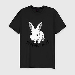 Футболка slim-fit Rabbit: follow me, цвет: черный