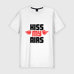 Футболка slim-fit Kiss my airs, цвет: белый