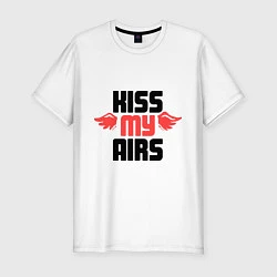 Футболка slim-fit Kiss my airs, цвет: белый