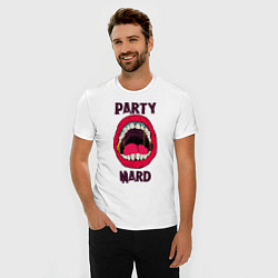 Футболка slim-fit Party hard, цвет: белый — фото 2