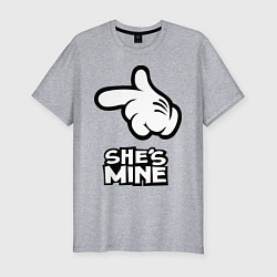 Мужская slim-футболка She's mine hand