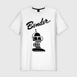 Мужская slim-футболка Bender monochrome