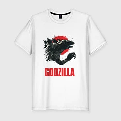 Футболка slim-fit Godzilla: Red Sun, цвет: белый