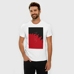 Футболка slim-fit Godzilla: Red & Black, цвет: белый — фото 2