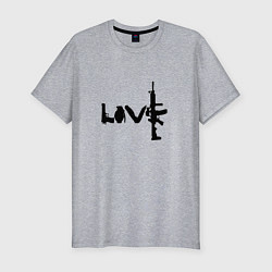 Мужская slim-футболка LOVE WEAPON