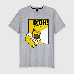 Мужская slim-футболка Homer D'OH!