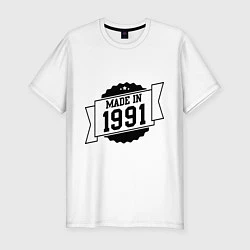 Футболка slim-fit Made in 1991, цвет: белый