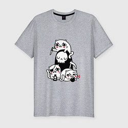 Футболка slim-fit CAT GOT YOUR SOUL, цвет: меланж