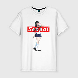 Футболка slim-fit Senpai Kawai, цвет: белый