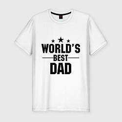 Мужская slim-футболка Worlds best DADDY