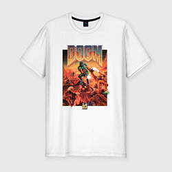 Футболка slim-fit DOOM id, цвет: белый