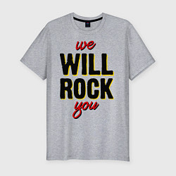 Мужская slim-футболка We will rock you!