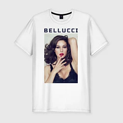 Мужская slim-футболка Monica Bellucci: Red lips