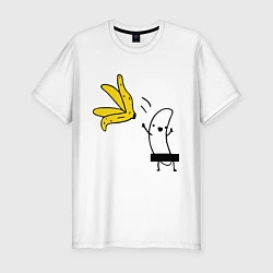 Мужская slim-футболка Банан стриптизер