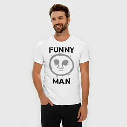 Футболка slim-fit HU: Funny Man, цвет: белый — фото 2