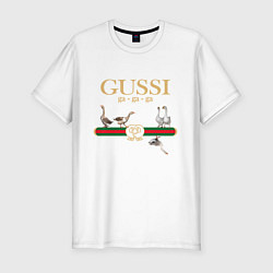 Футболка slim-fit GUSSI Village Version, цвет: белый