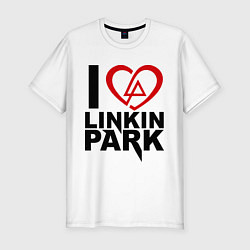 Мужская slim-футболка I love Linkin Park