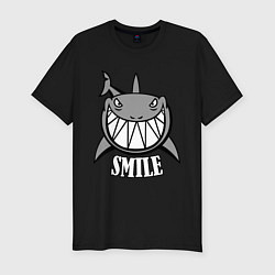Футболка slim-fit Shark Smile, цвет: черный