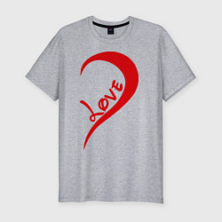 Футболка slim-fit One love: for him, цвет: меланж