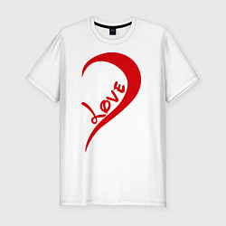 Футболка slim-fit One love: for him, цвет: белый