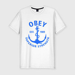 Футболка slim-fit OBEY: Suprerior Strength, цвет: белый