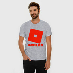 Футболка slim-fit Roblox Logo, цвет: меланж — фото 2