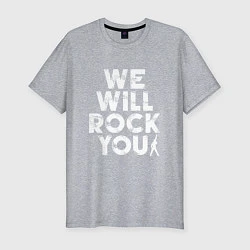 Мужская slim-футболка We Wil Rock You