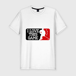 Футболка slim-fit I love this game, цвет: белый