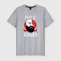 Мужская slim-футболка Dad Kratos