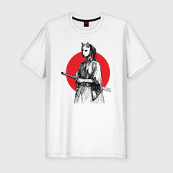 Мужская slim-футболка Самурай на страже