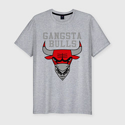 Мужская slim-футболка Gangsta Bulls