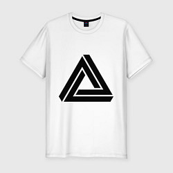 Футболка slim-fit Triangle Visual Illusion, цвет: белый