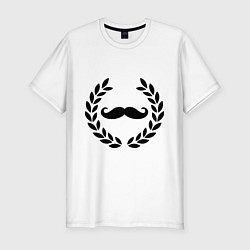 Футболка slim-fit Win Moustaches, цвет: белый