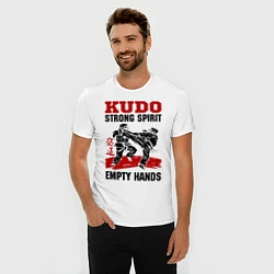 Футболка slim-fit Kudo: Strong Spirit, цвет: белый — фото 2