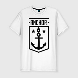 Футболка slim-fit Anchor Shield, цвет: белый