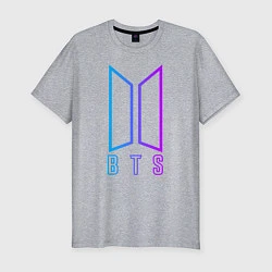 Мужская slim-футболка BTS: Neon Night