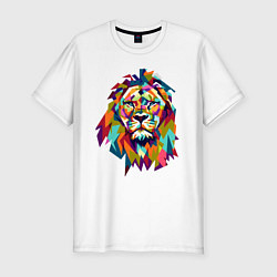 Мужская slim-футболка Lion Art