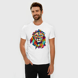 Футболка slim-fit Lion Art, цвет: белый — фото 2