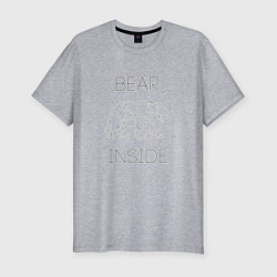 Мужская slim-футболка Bear Inside